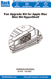 Installation Instructions preview for Fan Upgrade Kit for Apple Mac Mini (M4, 2024) Hypershelf (106-8962)