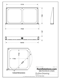 Dimensional Drawings preview for Mini Rack Duo Shelf (107-5735)
