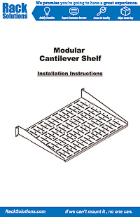 Installation Instructions preview for 2U Cantilever Modular Shelf 13in Depth (107-7604)