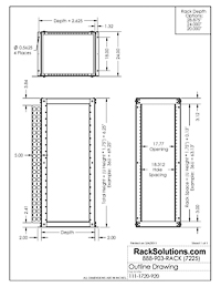 RackSolutions 5U-58U Open Frame Network Server Racks