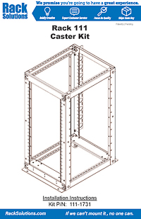 Installation Instructions preview for Caster Kit (111-1731)