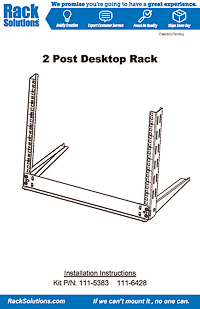 Installation Instructions preview for 8U 2Post Desktop Rack (111-5383)