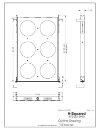 Dimensional Drawings preview for 6U MP Tool-less Dry Sliding Rack Shelf for 6 Apple Mac Pro (2nd Generation) (112-5355)