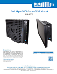Data Sheet preview for 100-C Fixed Wall Mount for Dell Wyse (114-4658)