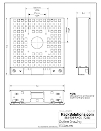 Dimensional Drawings preview for 100-C Fixed Wall Mount for Dell Wyse (114-4658)