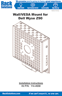Installation Instructions preview for 100-C Fixed Wall Mount for Dell Wyse (114-4658)