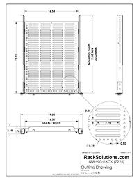 Dimensional Drawings preview for 1U 115 Sliding Equipment Shelf 22in Depth (115-1772)