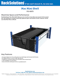 Data Sheet preview for 5U HyperShelf for 16 Apple Mac Mini (115-6875)