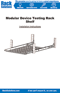 Installation Instructions preview for 1U Modular Device Testing Sliding Rack Shelf 28in Depth (115-6933)