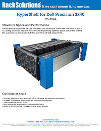 Data Sheet preview for 5U HyperShelf for 8 Dell Precision 3240 Compact Workstation (115-7844)