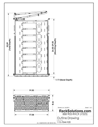 Dimensional Drawings preview for 5U HyperShelf for 8 Dell Precision 3240 Compact Workstation (115-7844)