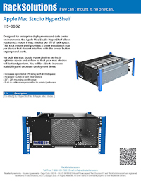 Data Sheet preview for 5U HyperShelf for 6 Apple Mac Studio (115-8652)