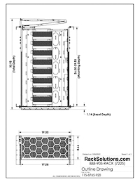 Dimensional Drawings preview for 5U HyperShelf for 8 Dell Precision 3260 Compact Workstation (115-8765)