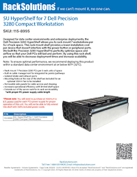 Data Sheet preview for 5U HyperShelf for 7 Dell Precision 3280 Compact Workstation (115-8995)