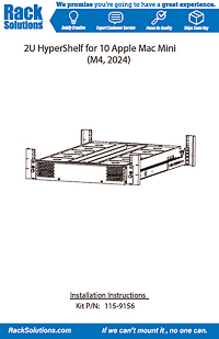 Installation Instructions preview for 2U HyperShelf for 10 Apple Mac Mini (M4, 2024) (115-9156)