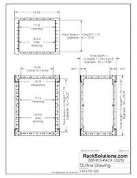 Dimensional Drawings preview for Open Frame Desktop Rack
