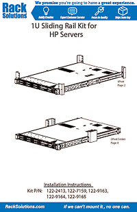 Installation Instructions preview for 1U Raven 100-A Rail for HPE (122-2413)