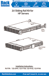 Installation Instructions preview for 2U Raven 105-A Rail for HPE (122-2447)