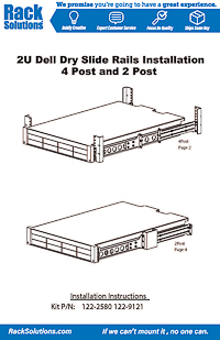 Installation Instructions preview for 2U Cobra 115-A Dry Slide Rail for Dell (122-2580)