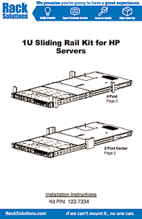Installation Instructions preview for 1U Raven 140-A Dry Slide Rail for HPE (122-7234)