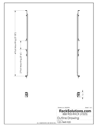 Dimensional Drawings preview for 1U 150-A Rail for Fujitsu (122-7449)