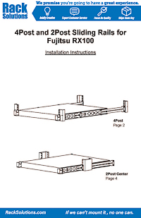 Installation Instructions preview for 1U 150-A Rail for Fujitsu (122-7449)