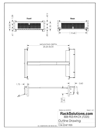 Dimensional Drawings preview for 2U Secure Server Unit (124-2247)