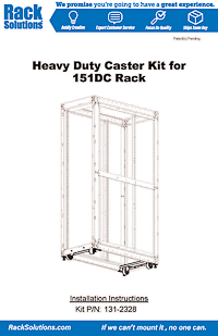 Installation Instructions preview for Heavy Duty Caster Kit for 24in (W) 151DC Data Center Rack (131-2328)