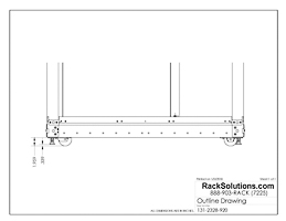 Dimensional Drawings preview for Heavy Duty Caster Kit for 24in (W) 151DC Data Center Rack (131-2328)