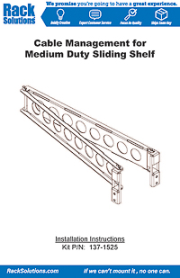 Installation Instructions preview for 2U Cable Management Arm for 115 Sliding Equipment Shelf (137-1525)