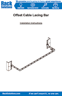 Installation Instructions preview for Horizontal Offset Cable Tie Bar (4in Offset) (137-1948)