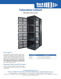 Data Sheet preview for 47U 141 Colocation Rack with 2 (11U) Compartments and 1 (23U) Compartment (141-4977)