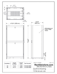Installation Instructions preview for 42U 151SW Data Center Rack 600mm x 1200mm (151SW-4565)