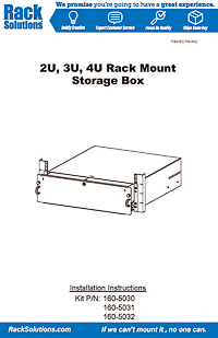 Installation Instructions preview for 2U Lockable Rackmount Drawers 18" (160-5030)