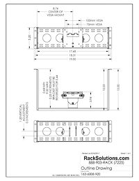 Dimensional Drawings preview for 3U Adjustable Monitor Rackmount with Pan & Tilt (No Monitor) (163-6008)