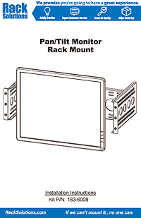 Installation Instructions preview for 3U Adjustable Monitor Rackmount with Pan & Tilt (No Monitor) (163-6008)