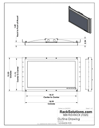 Dimensional Drawings preview for 7U Monitor Rackmount with Monitor (163-8428)