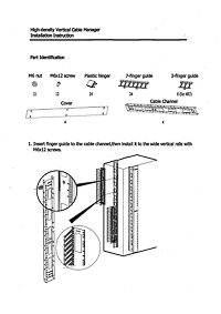 Installation Instructions preview for Vertical Finger Duct Cable Management for 800mm Rack (180-4962)