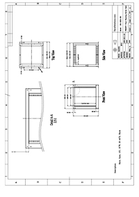 Dimensional Drawings preview for 12U Adjustable Open Frame Server Rack 23in x 20-40in (WxD) (180-5252)