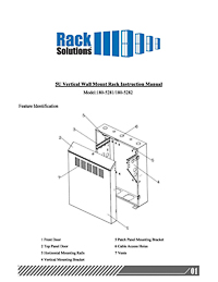 Installation Instructions preview for 5U Secure Vertical Wall Mount with Hinged Door 23in Depth (180-5281)