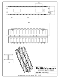 Dimensional Drawings preview for 2U Double Sided Horizontal Plastic Cable Duct With Cover (3.5in Deep) (180-5563)