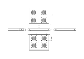 Dimensional Drawings preview for 1U Horizontal Fan Tray (180-6046)