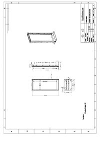 Dimensional Drawings preview for 25U 2Post Rack with 12-24 Holes (Black) (180-6128)