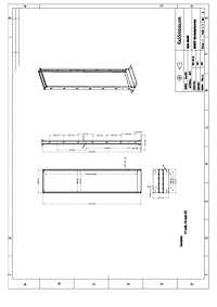 Dimensional Drawings preview for 45U 2Post Rack with 12-24 Holes (Black) (180-6129)