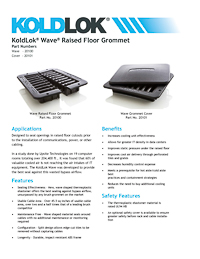 Data Sheet preview for KoldLok Integral Raised Floor Brush Insert (185-4888)