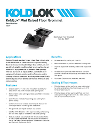 Data Sheet preview for KoldLok Mini Raised Floor Brush Insert (185-4890)