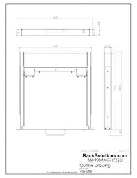 Dimensional Drawings preview for 1U Sliding KVM with Keyboard, Trackpad and 17in Monitor (1 KVM Port) (185-5286)