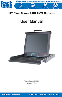Installation Instructions preview for 1U Sliding KVM with Keyboard, Trackpad and 17in Monitor (1 KVM Port) (185-5286)