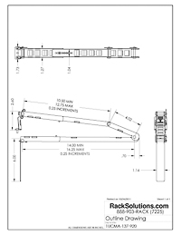 Dimensional Drawings preview for 1U Cable Management Arm (1UCMA-137)