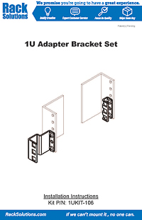 Installation Instructions preview for 1U Adapter Bracket Assortment (1UKIT-106)